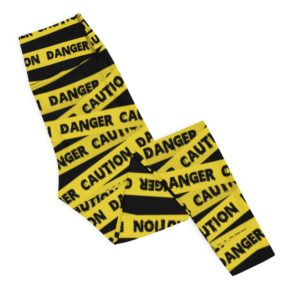 Caution Tape Print Leggings