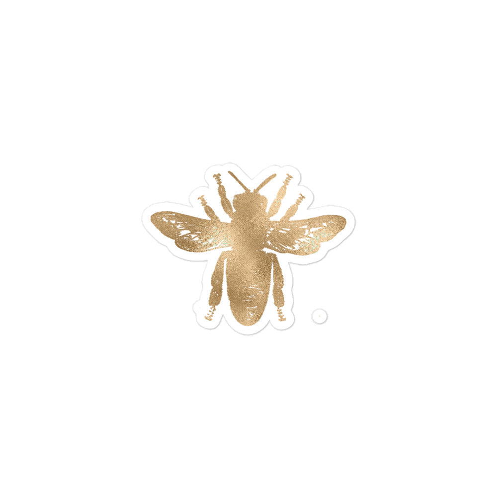 Gold Bee Bubble-free Sticker