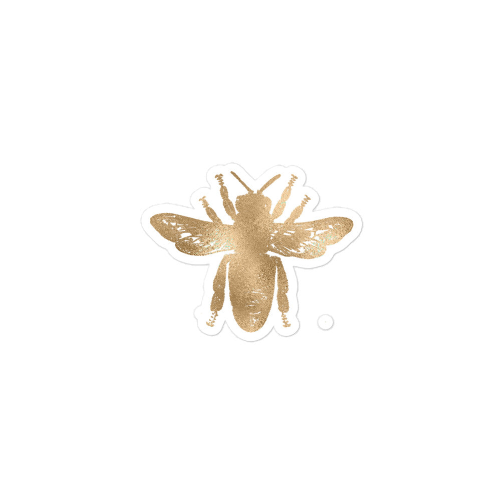 Gold Bee Bubble-free Sticker