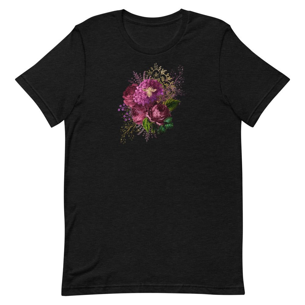 Short-Sleeve Unisex T-Shirt - Bee with Roses