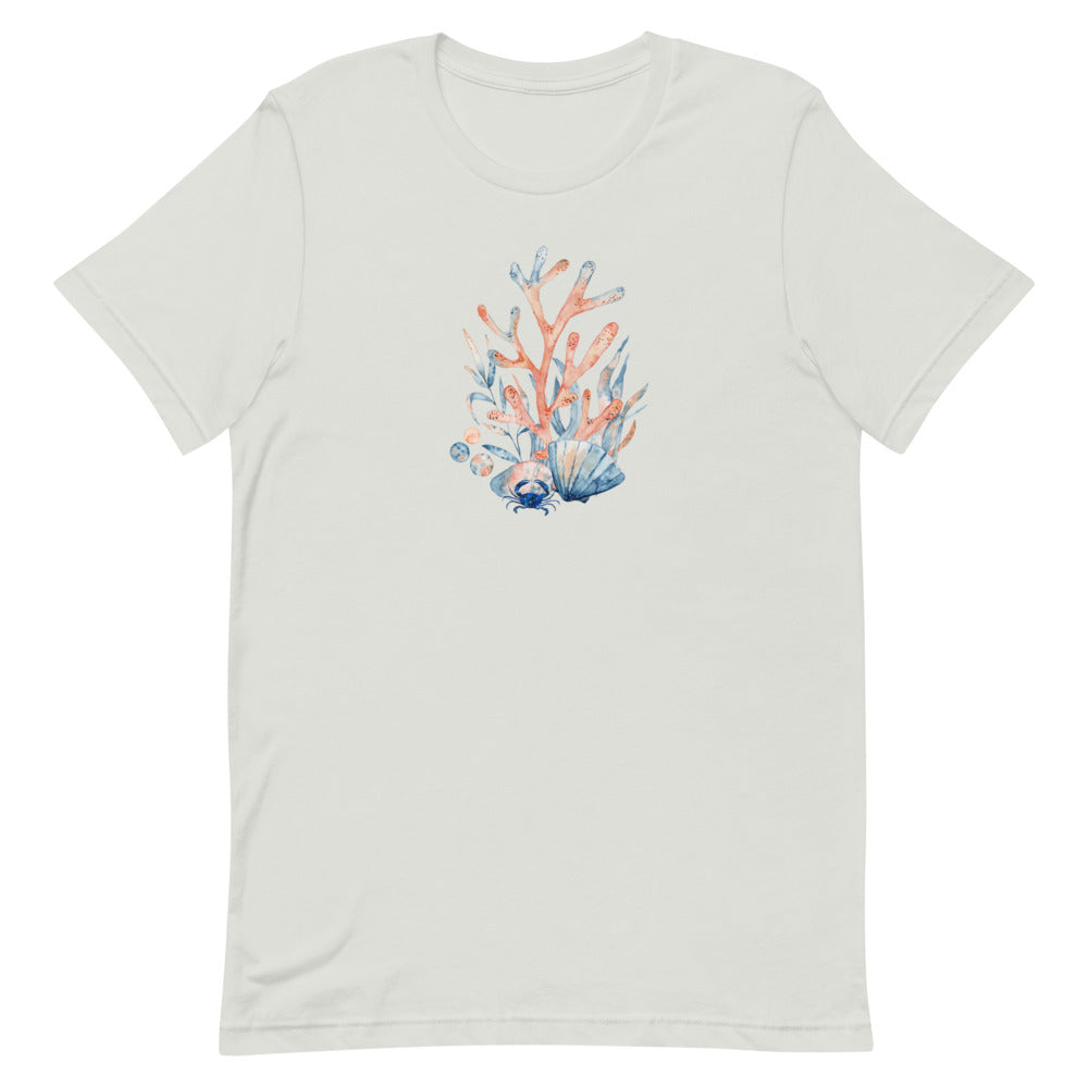 Blue Crab with Coral Short-Sleeve T-Shirt