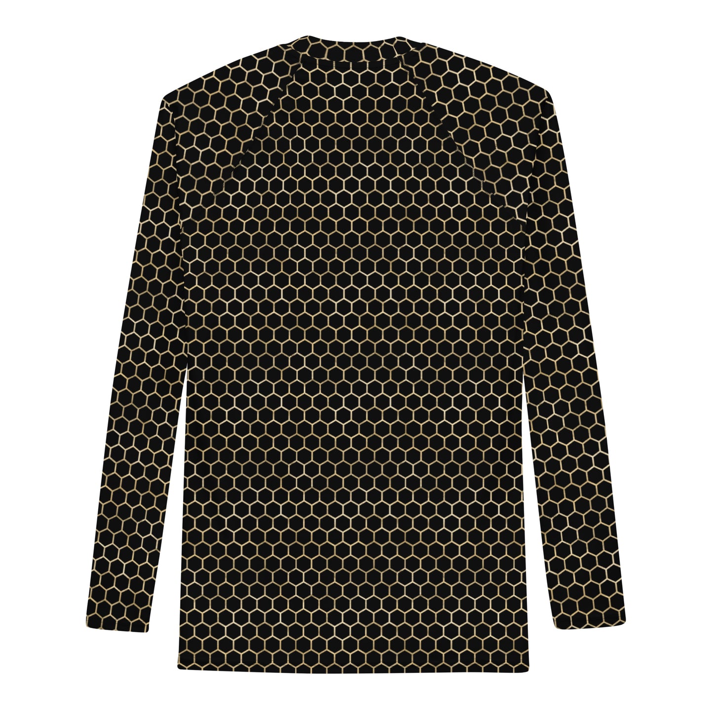 Black and Gold Honeycomb Rash Guard