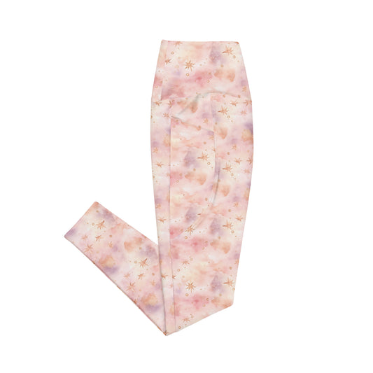 Celestial Pink Leggings with Pockets