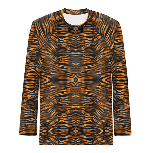 Tiger Print Kaleidoscope Rash Guard
