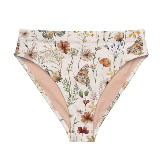 Woodland Butterfly Recycled High-Waisted Bikini (Bottom Only)