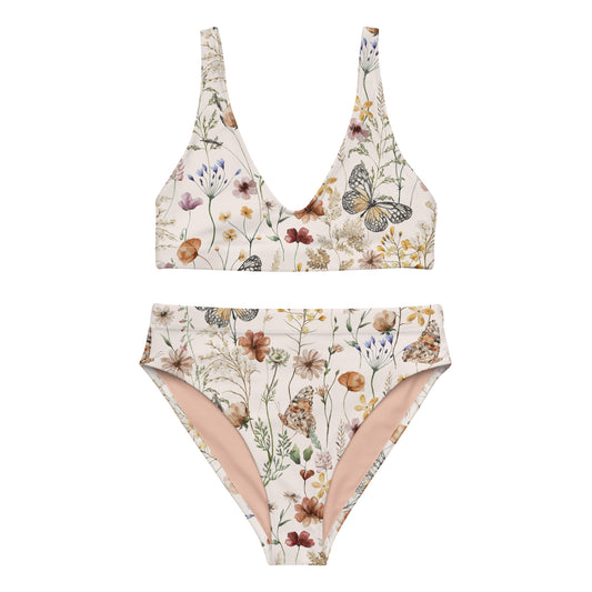 Woodland Butterfly Recycled High-Waisted Bikini