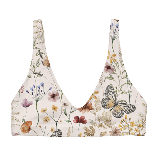 Woodland Butterfly Recycled Padded Bikini (Top Only)