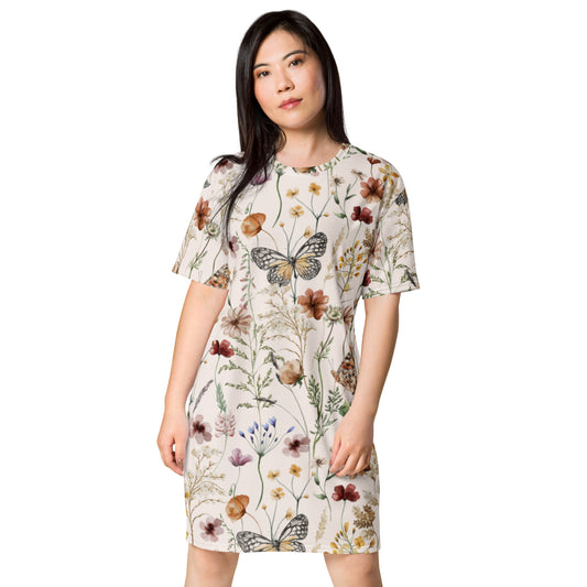 Woodland Butterfly T-shirt dress