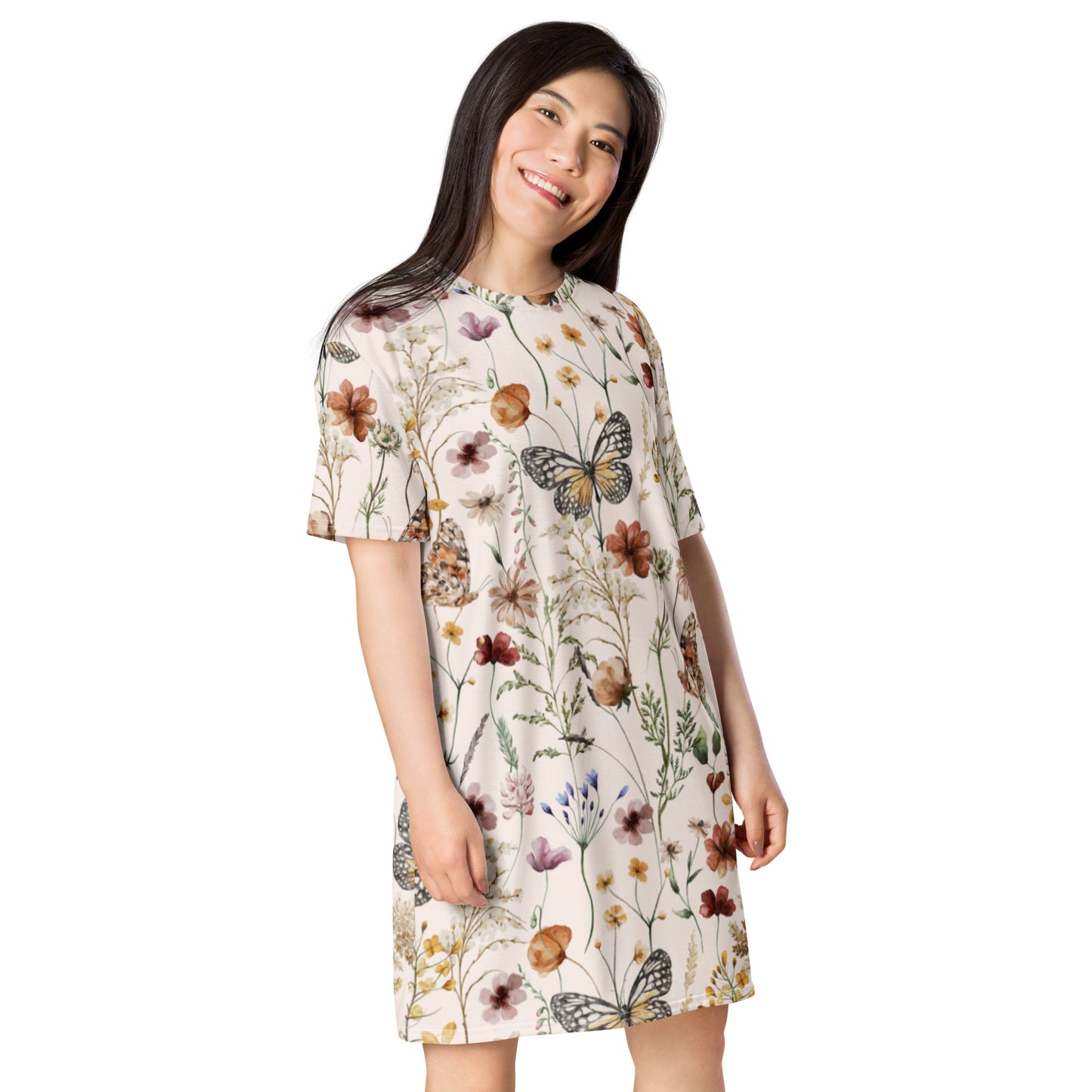 Woodland Butterfly T-shirt dress