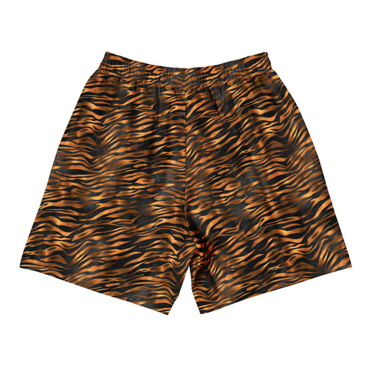 Tiger Print Long Swim Shorts