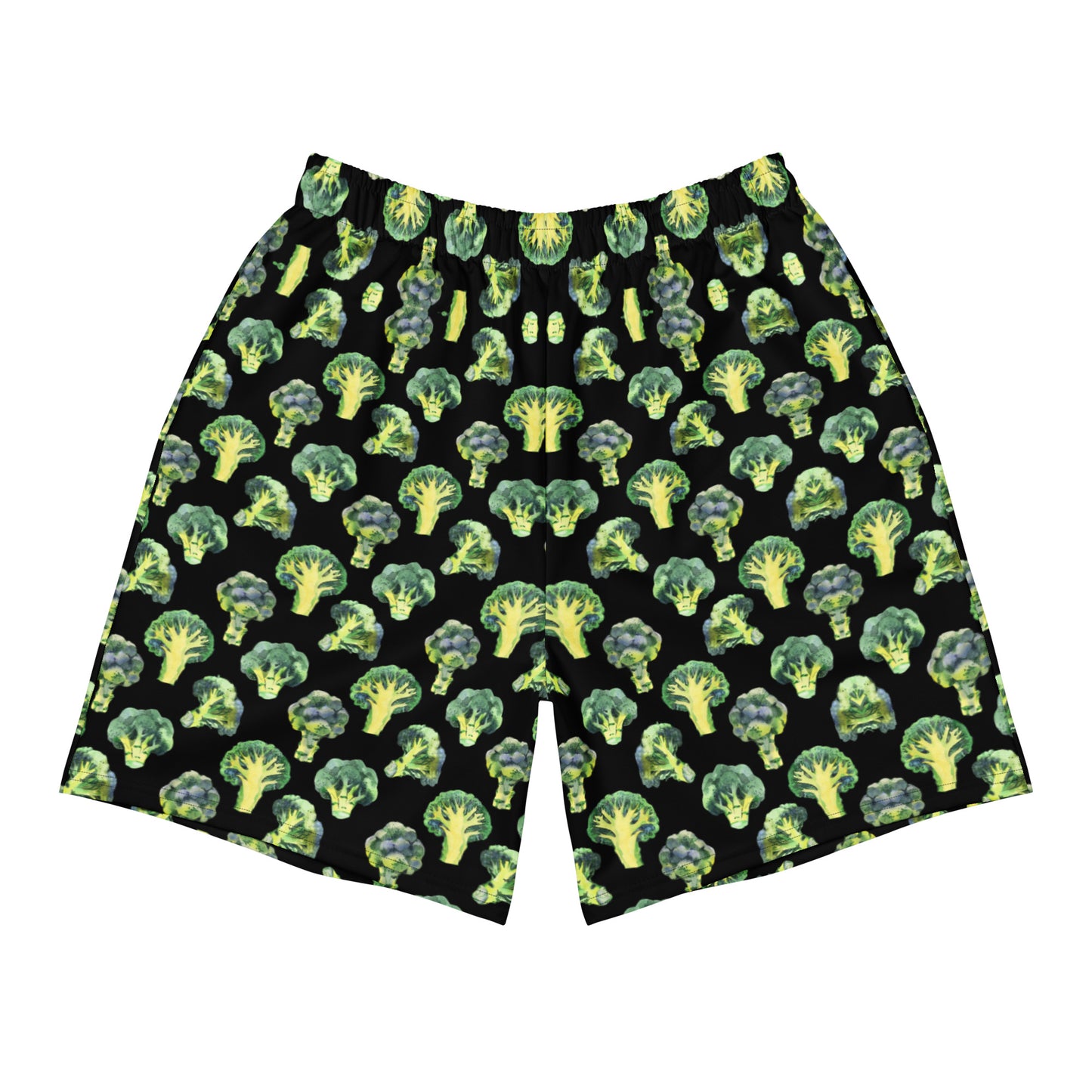 Long Swim Shorts - Broccoli Print