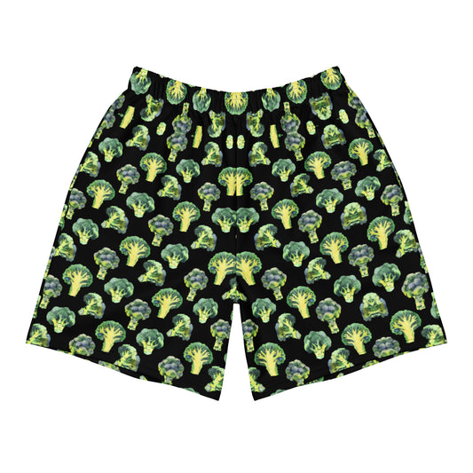 Long Swim Shorts - Broccoli Print