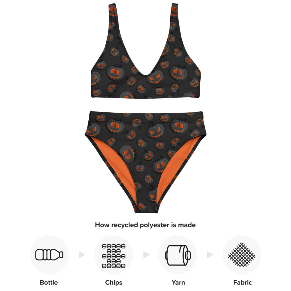Dark Pumpkin - Recycled high waisted bikini
