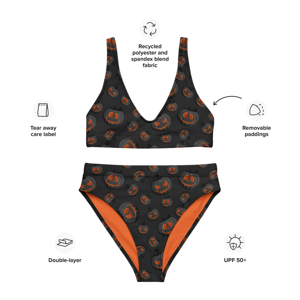 Dark Pumpkin - Recycled high waisted bikini