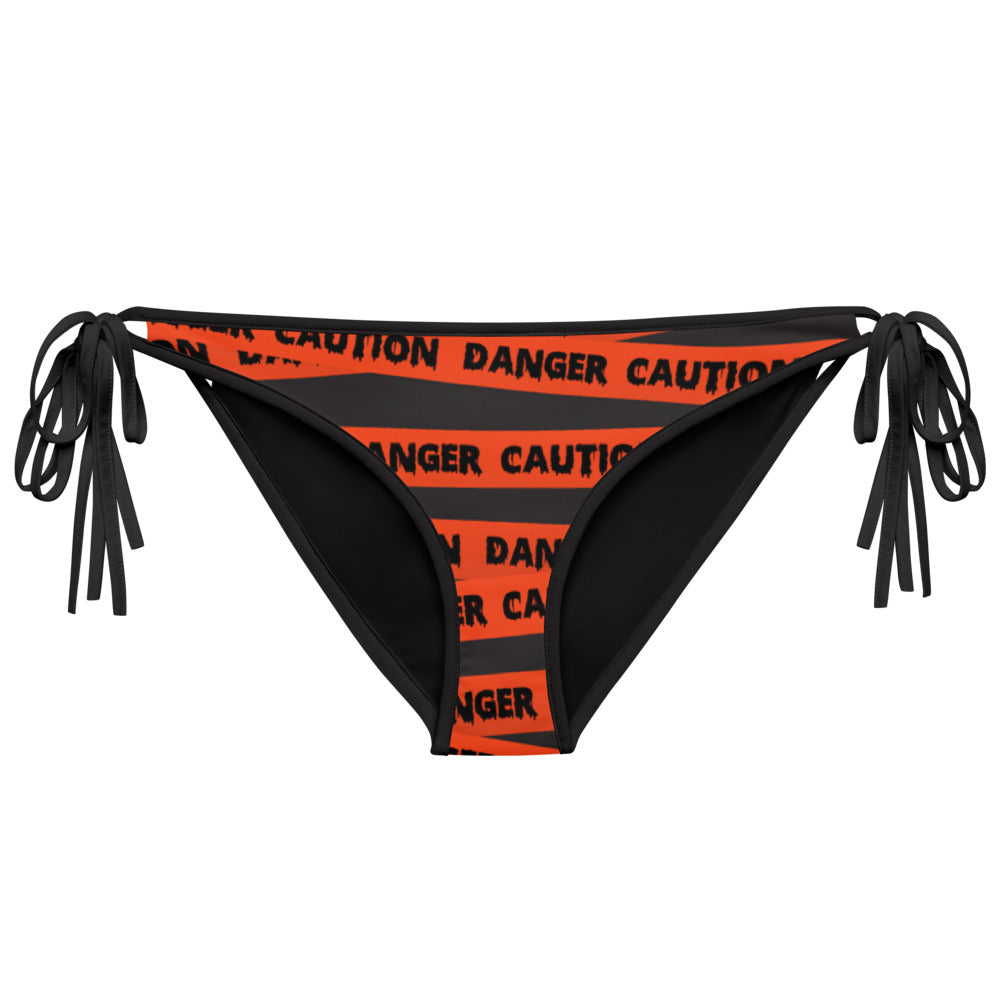 Caution Tape Reversible String Bikini Bottom