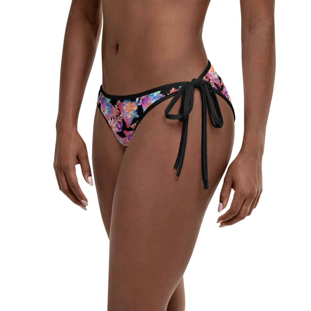 Reversible String Bikini (bottom only) - Cactus Flower and Desert Rosette