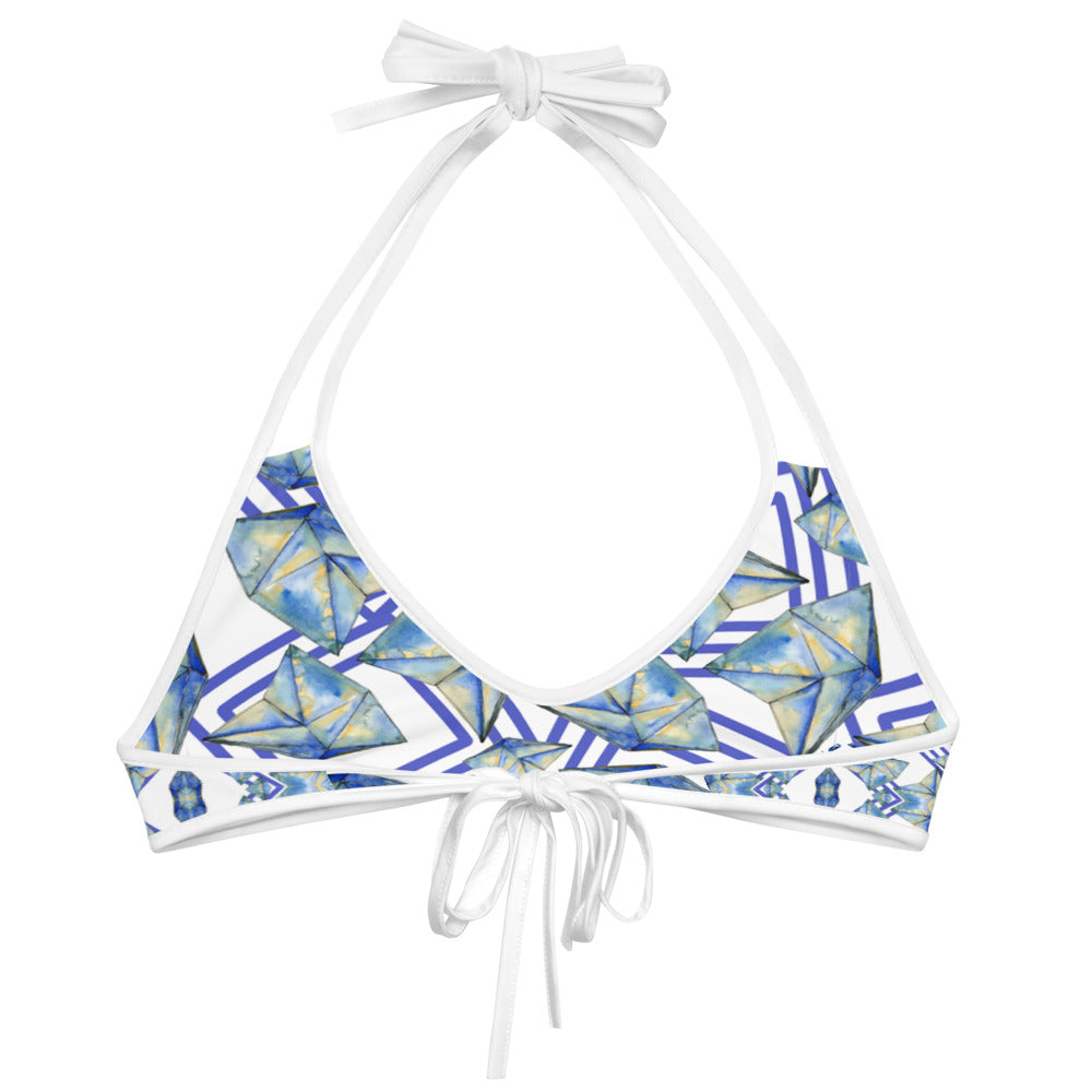 Blue Crab Bikini Top