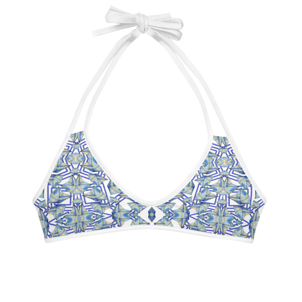 Blue Crab Bikini Top