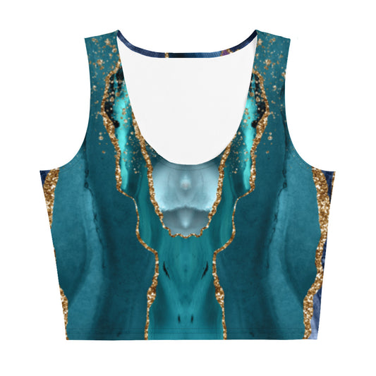 Mermaid Agate - Turquoise Crop Top