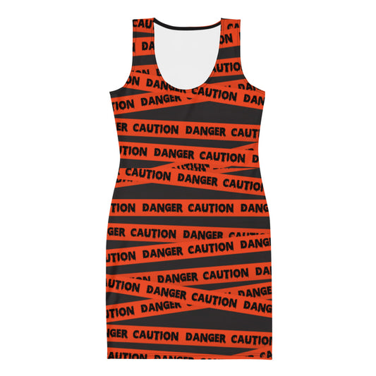 Orange Caution Tape Dress