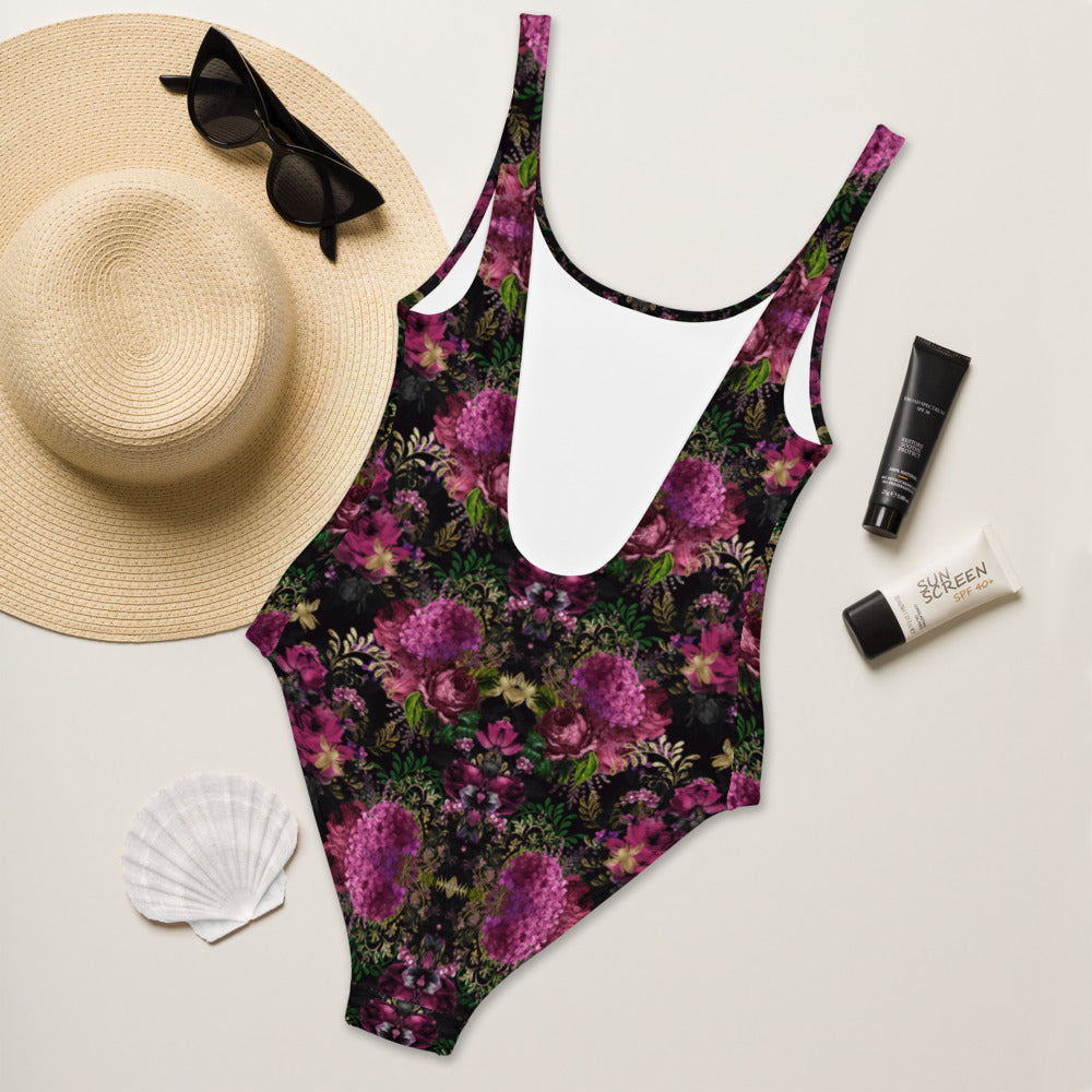 Bee with Roses - One-Piece Swimsuit