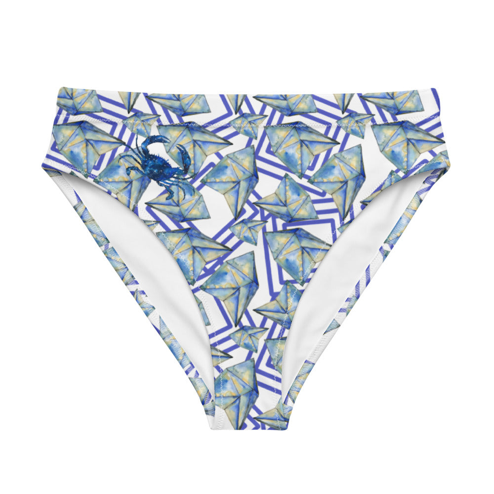 Blue Crab Recycled high-waisted bikini bottom