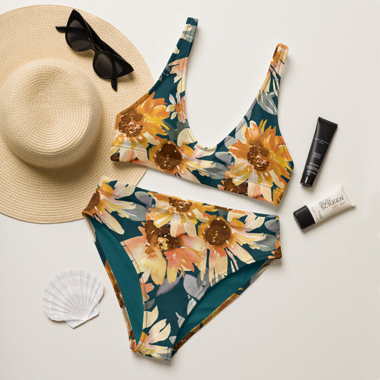 Sunflower Recycled high-waisted bikini set