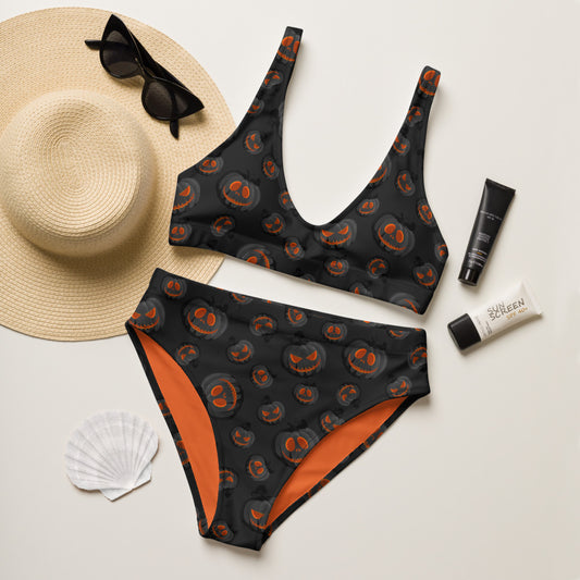 Dark Pumpkin - Recycled high waisted bikini