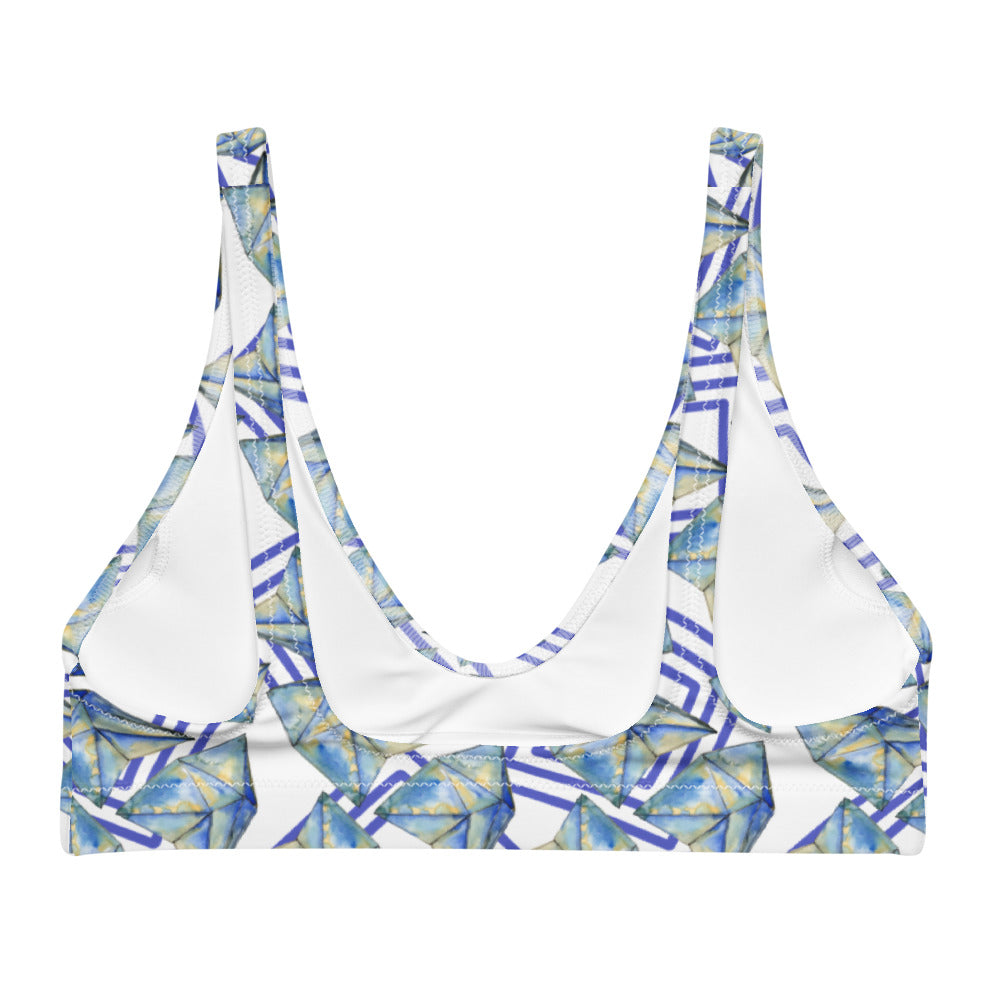 Blue Crab Recycled padded bikini top