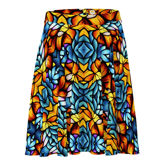 Orange and Blue Sea Glass Skirt