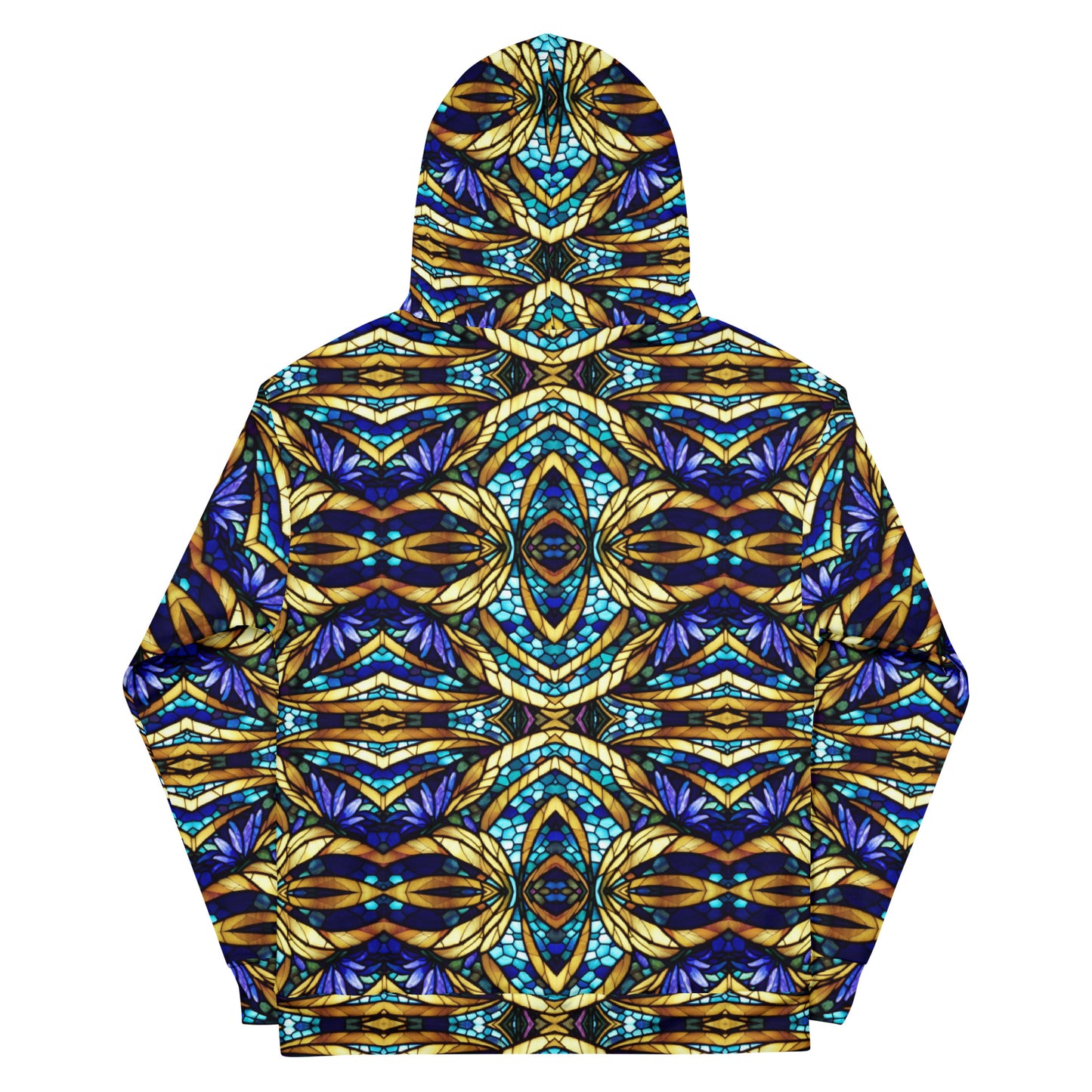 Blue and Gold Sea Glass Hoodie (Kaleidoscope)