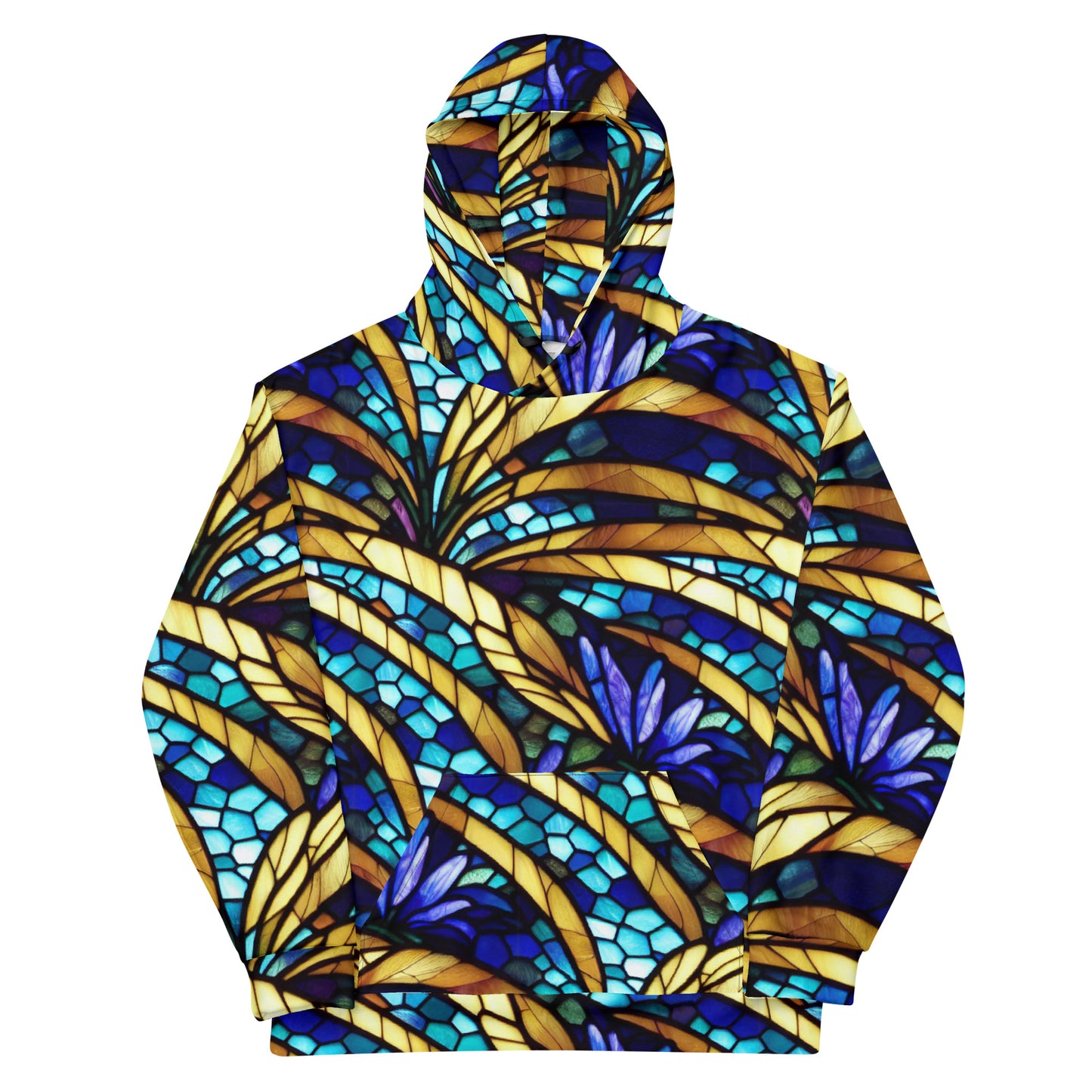 Blue and Gold Sea Glass Hoodie