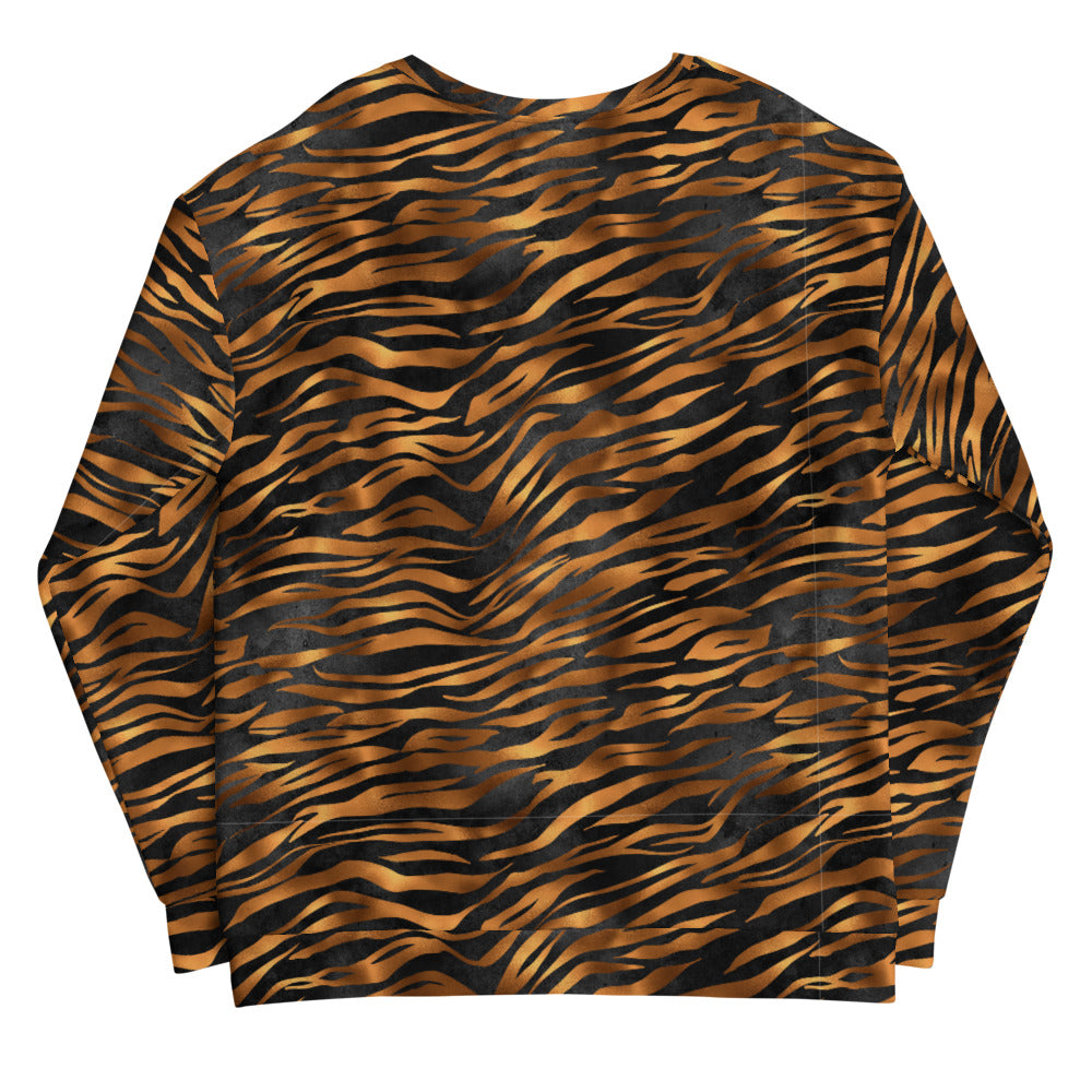 Tiger Print Fleece Lined Sweatshirt