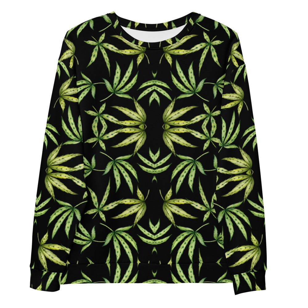 Cannabis Leaf Unisex Sweatshirt– Swimsuit Garden