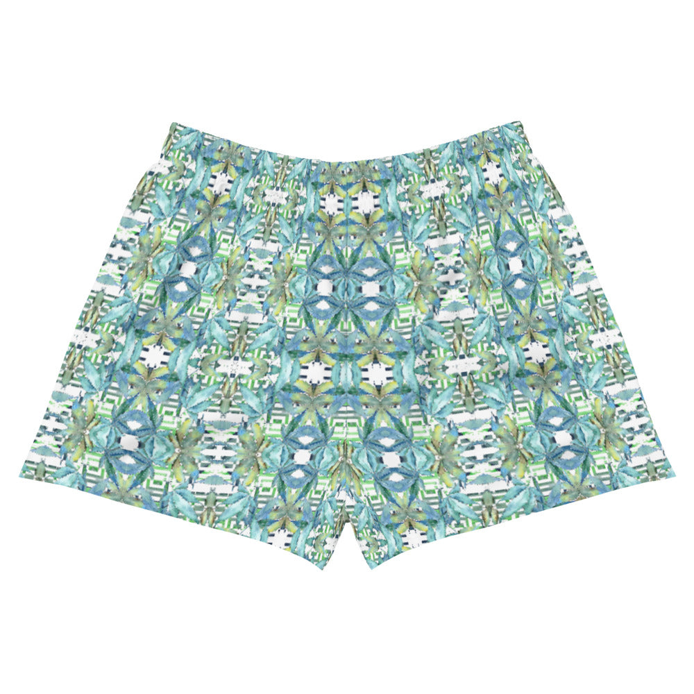 Blue Cannabis Leaf Short Swim Shorts 2