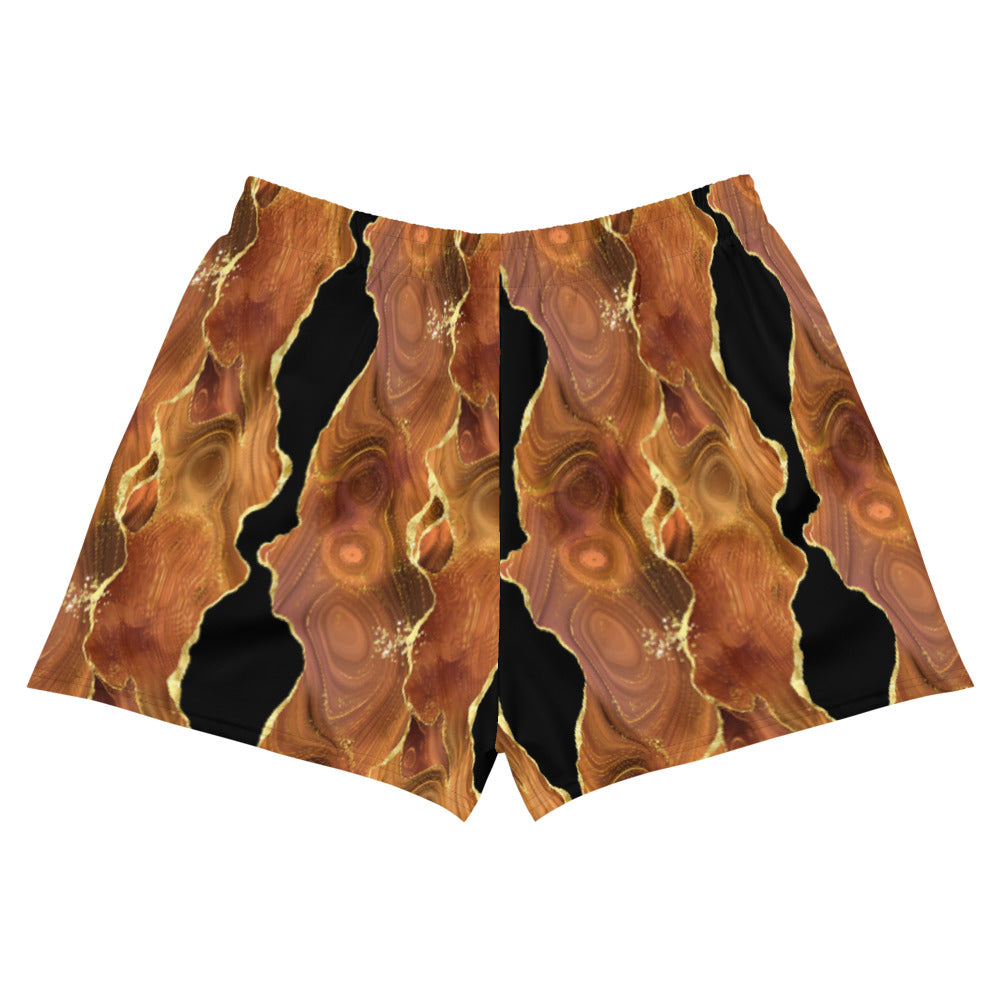 Black x Brown Agate - Short Swim Shorts