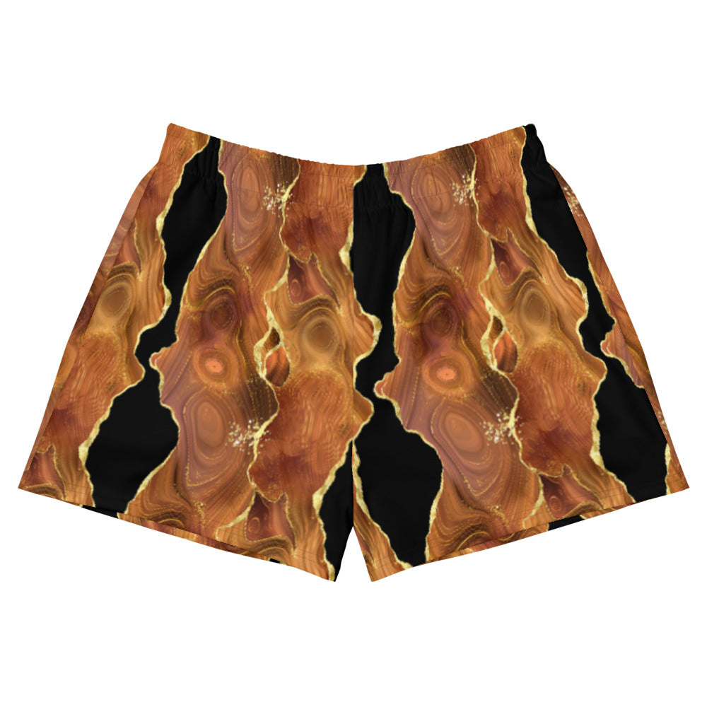 Black x Brown Agate - Short Swim Shorts