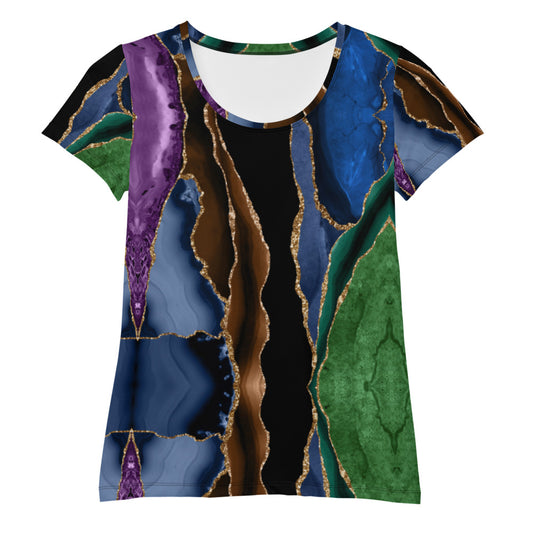 Women's Athletic T-shirt - Midnight Agate