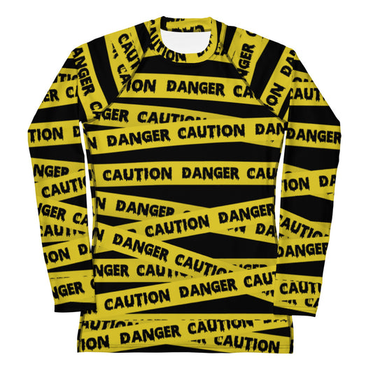 Caution Tape Print Women's Rash Guard