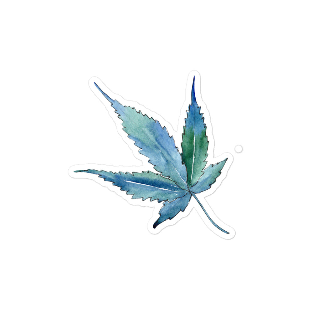 Cannabis Leaf Bubble-free stickers