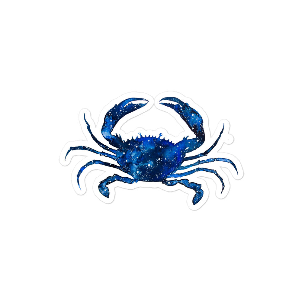 Blue Crab Bubble-free Sticker