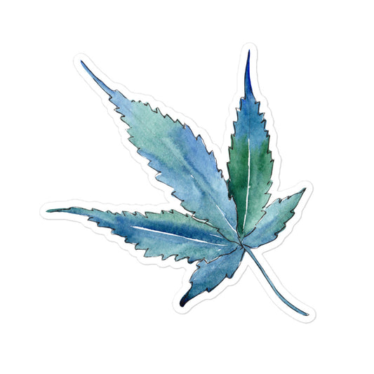 Cannabis Leaf Bubble-free stickers