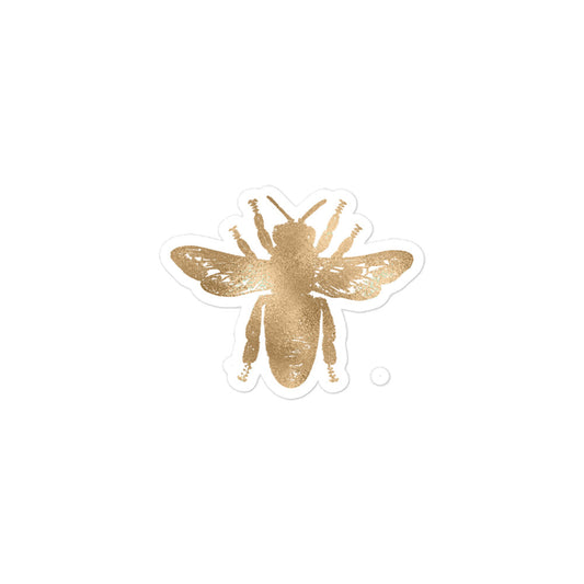Gold Bee Bubble-free Sticker