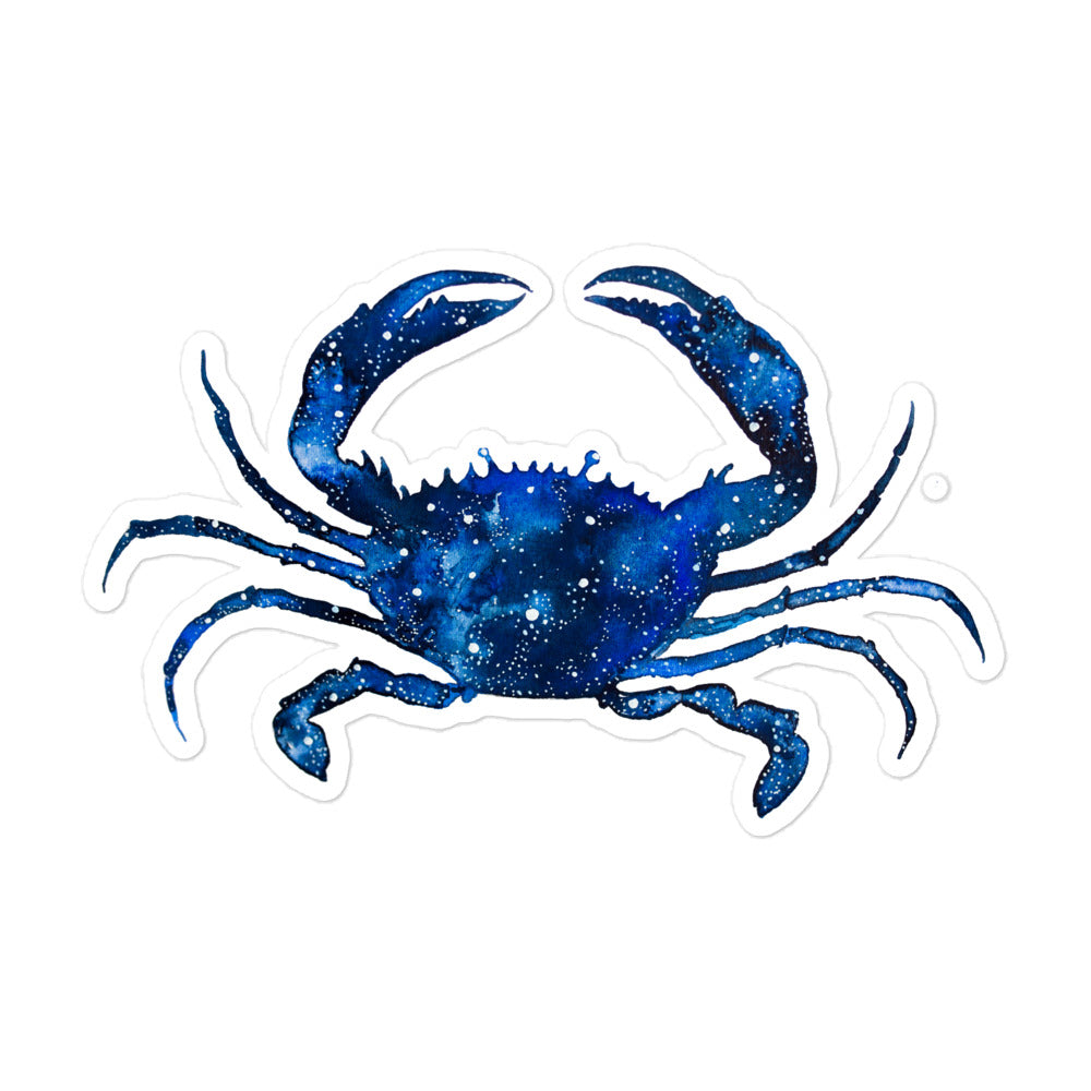 Blue Crab Bubble-free Sticker