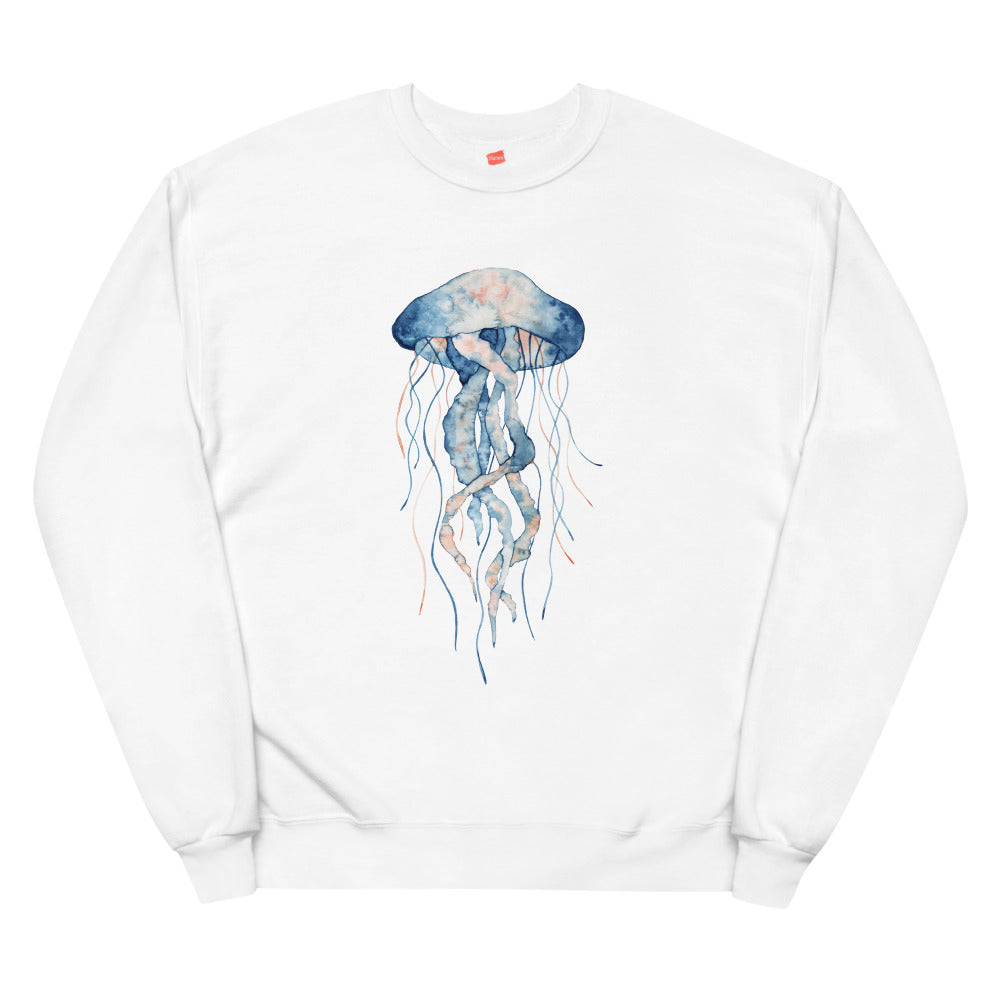 Sea Life - Jellyfish Print Fleece Sweatshirt