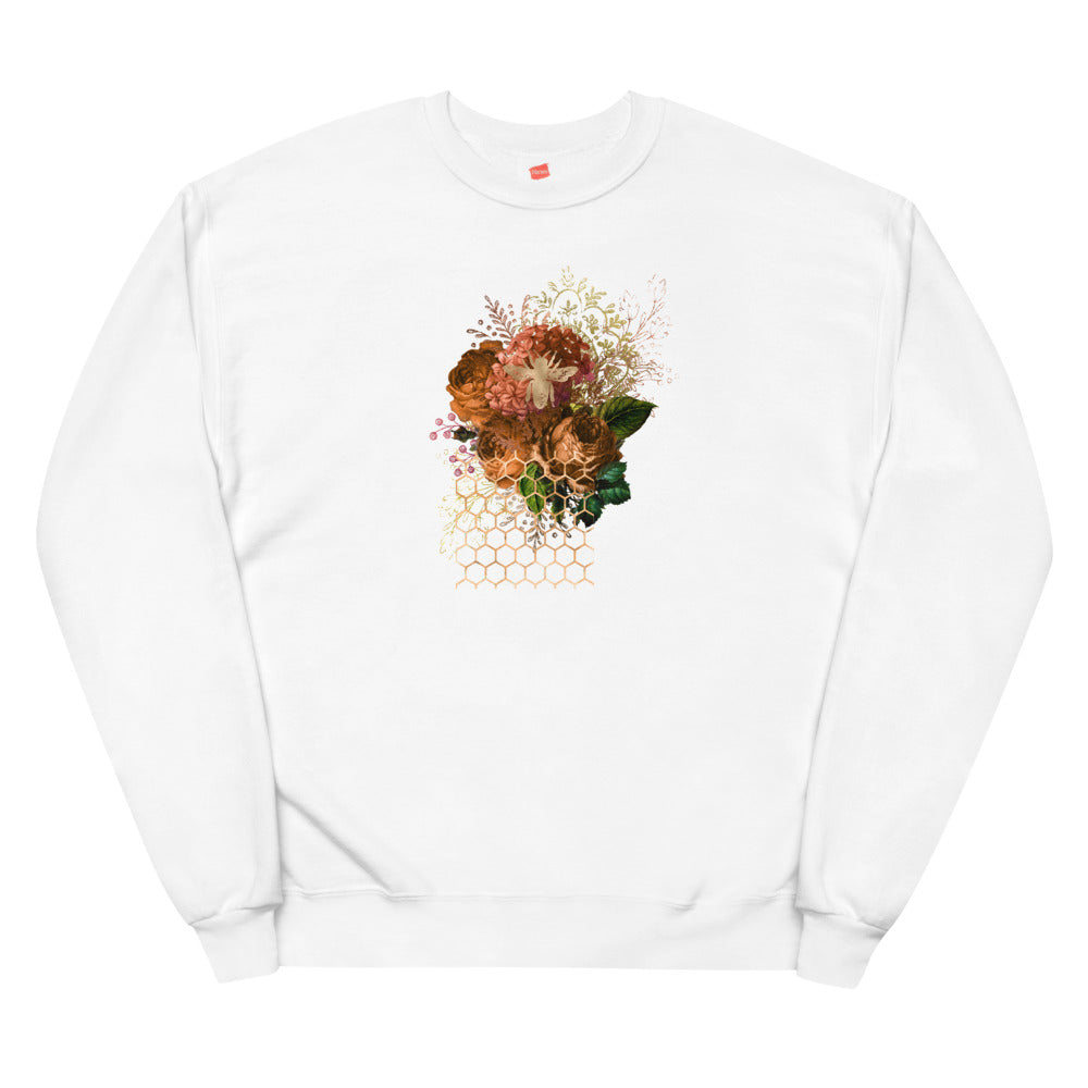 Honeycomb Flower Fleece Sweatshirt