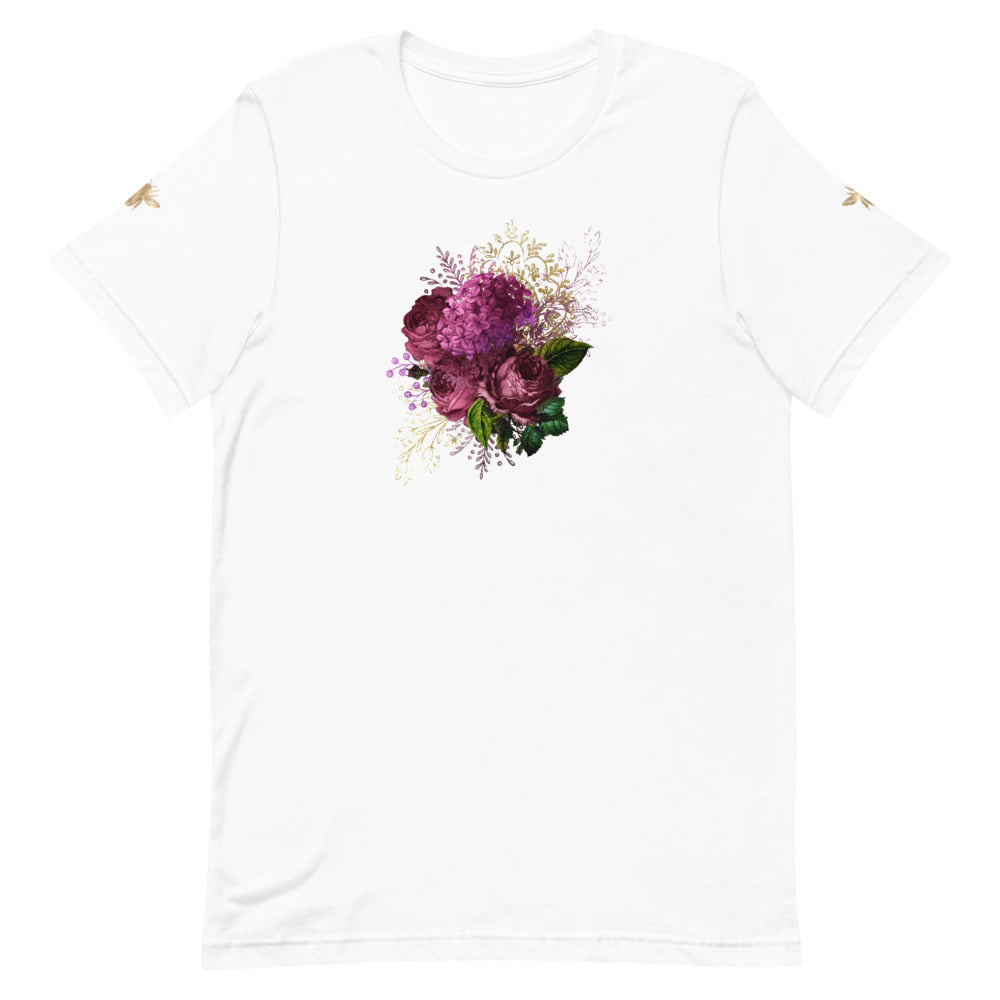 Short-Sleeve Unisex T-Shirt - Bee with Roses