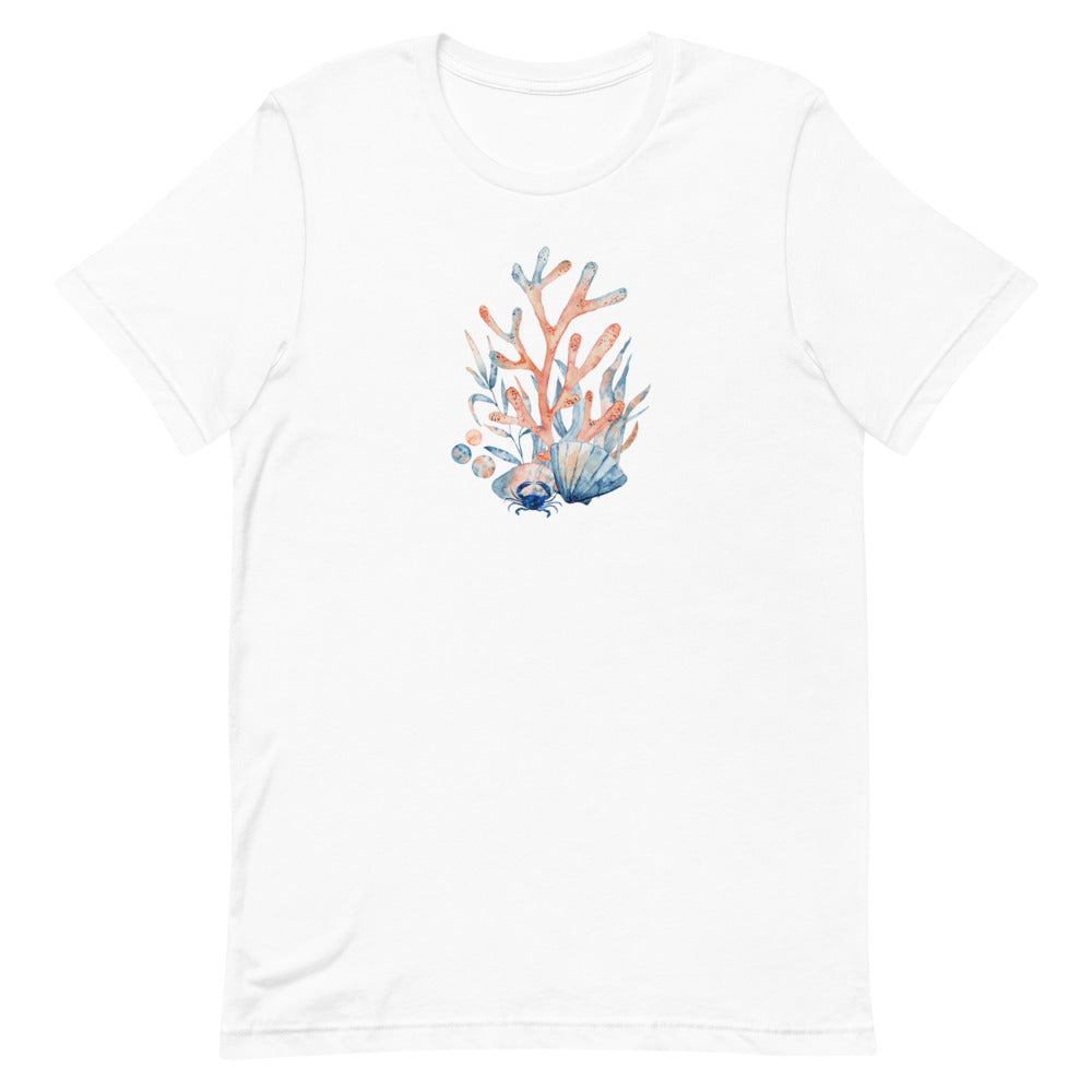 Blue Crab with Coral Short-Sleeve T-Shirt
